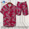Gucci Logo Pattern Red Line Gold Version Hawaiian Shirt and Short LIMITED EDITION