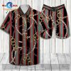 Gucci Logo Pattern Skull Flower Effect Hawaiian Shirt and Short LIMITED EDITION