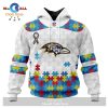 Personalized NFL Baltimore Ravens Special Autism Awareness Puzzle Game Stripes Design Hoodie Sweatshirt 3D