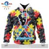 Personalized NFL Houston Texans Special Autism Awareness Puzzle Game White Hoodie Sweatshirt 3D