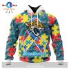 Personalized NFL Jacksonville Jaguars Special Autism Awareness Puzzle Game White Hoodie Sweatshirt 3D
