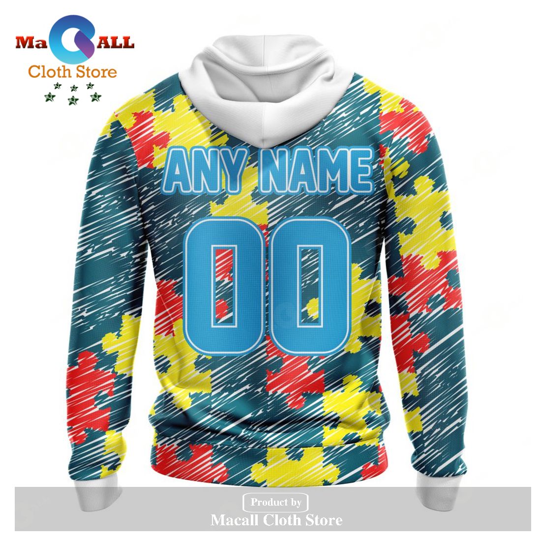 Custom Jacksonville Jaguars Special Autism Puzzle Game White NFL Hoodie 3D  - Bring Your Ideas, Thoughts And Imaginations Into Reality Today