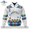 Personalized NFL Los Angeles Rams Special Autism Awareness Puzzle Game Stripes Design Hoodie Sweatshirt 3D
