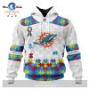 Personalized NFL Miami Dolphins Special Autism Awareness Puzzle Game Stripes Design Hoodie Sweatshirt 3D