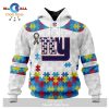 Personalized NFL New York Giants Special Autism Awareness Puzzle Game Stripes Design Hoodie Sweatshirt 3D