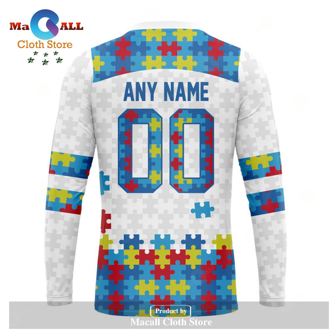 Personalized NFL New York Jets Special Autism Awareness Puzzle Game White Hoodie Sweatshirt 3D Personalized NFL New York Jets Special Autism Awareness Puzzle Game White Hoodie Sweatshirt 3D