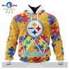 Personalized NFL Philadelphia Eagles Special Autism Awareness Puzzle Game White Hoodie Sweatshirt 3D