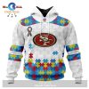 Personalized NFL San Francisco 49ers Special Autism Awareness Puzzle Game Stripes Design Hoodie Sweatshirt 3D