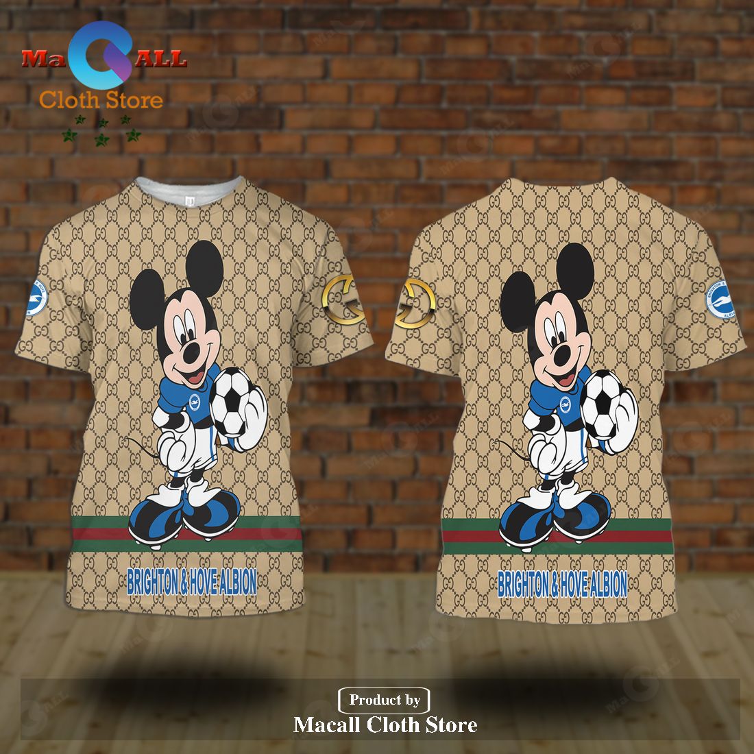 BRIGHTON & HOVE ALBION x Gucci Mickey Trending Style Hoodie Sweatshirt 3D LIMITED EDITION