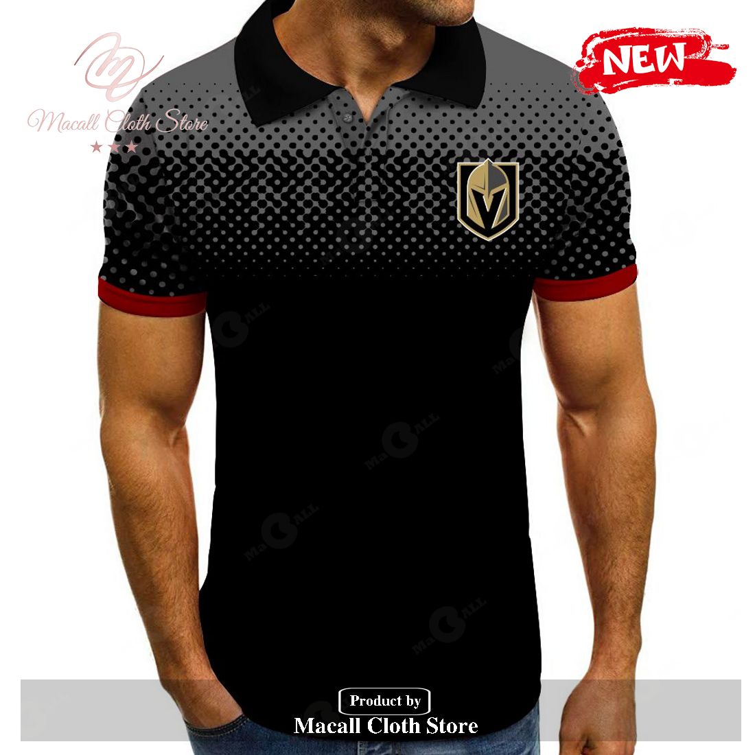 Nhl Vegas Golden Knights Special Multi Black Color Polo Shirt Macall Cloth Store Destination 