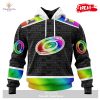 Personalized NHL Calgary Flames Special Pride Gradient Color Design Hockey Hoodie Sweatshirt 3D