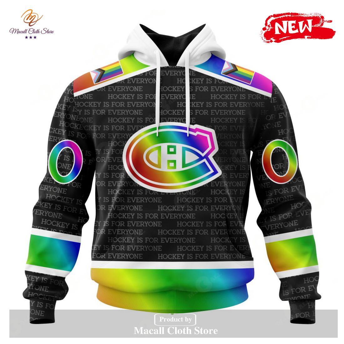 Personalized NHL Montreal Canadiens Special Pride Gradient Color Design Hockey Hoodie Sweatshirt 3D