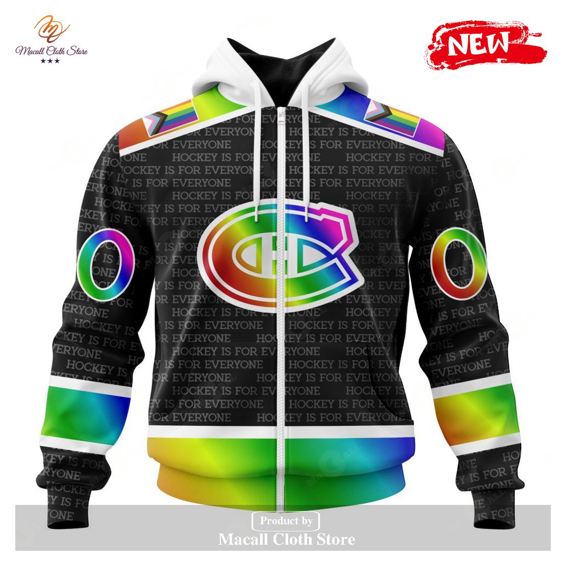 Personalized NHL Montreal Canadiens Special Pride Gradient Color Design Hockey Hoodie Sweatshirt 3D