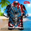 [NEW] Personalized NFL Buffalo Bills US Flag Demon Face Hawaiian Shirt and Short