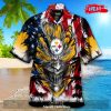[NEW] Personalized NFL Philadelphia Eagles US Flag Demon Face Hawaiian Shirt and Short