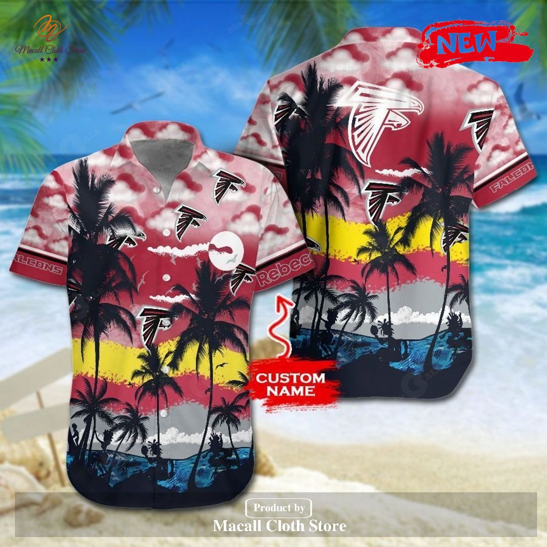 Atlanta Falcons Custom Name NFL Floral Hawaiian Shirt And Shorts Gift For  Men And Women Fans - Banantees