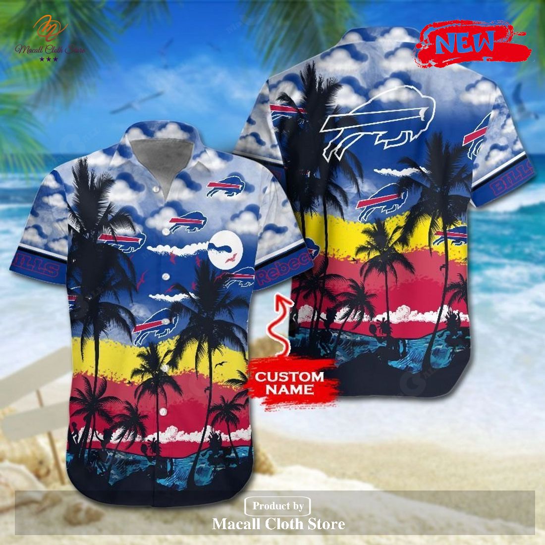 Buffalo Bills Custom Name NFL Hawaiian Shirt And Shorts Gift For