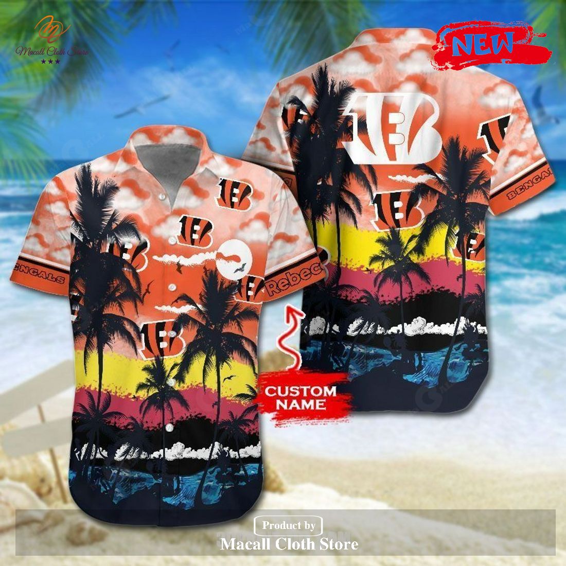 Personalized Cincinnati Bengals NFL Gift For Fan Personalized Hawaiian Shirt and Short Personalized Cincinnati Bengals NFL Gift For Fan Personalized Hawaiian Shirt and Short