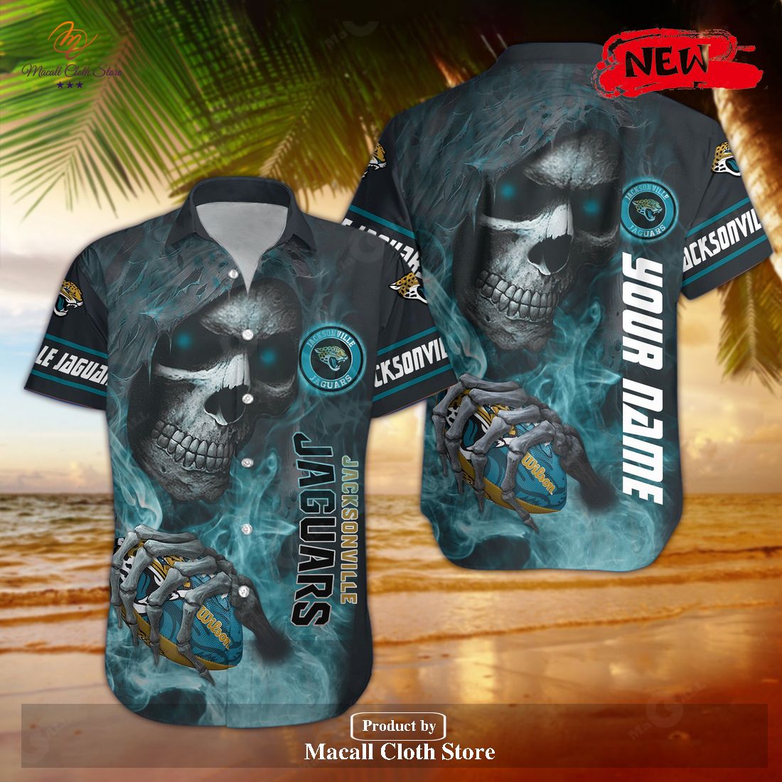 NFL Jacksonville Jaguars Grateful Dead Hawaiian Shirt - Tagotee