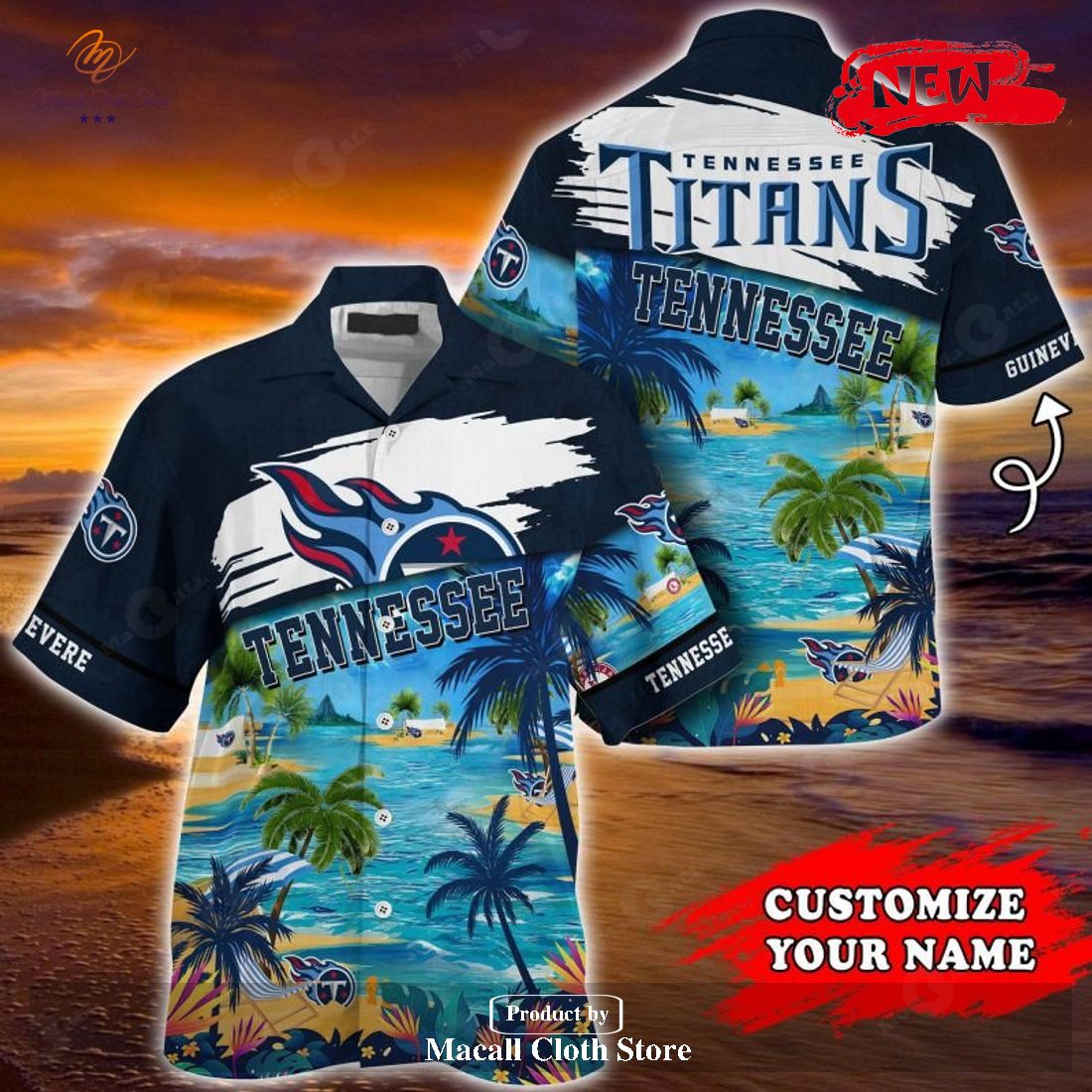 Tennessee Titans NFL Hawaiian Shirt - Masteez