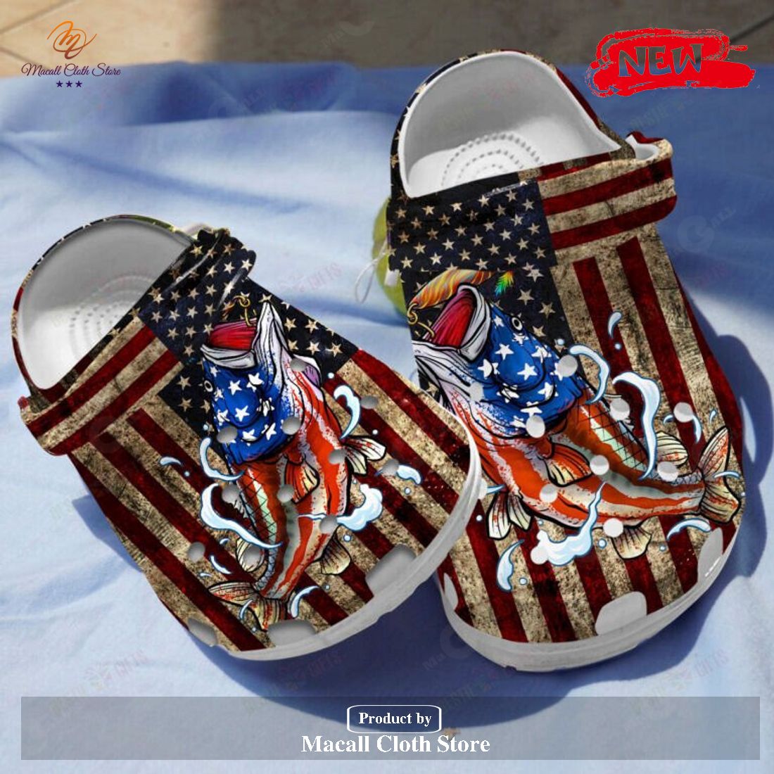 NEW] Bass Fish Of American Classic 4TH Of July Gifts For Men Women Crocs  Clogs Shoes - Macall Cloth Store - Destination for fashionistas