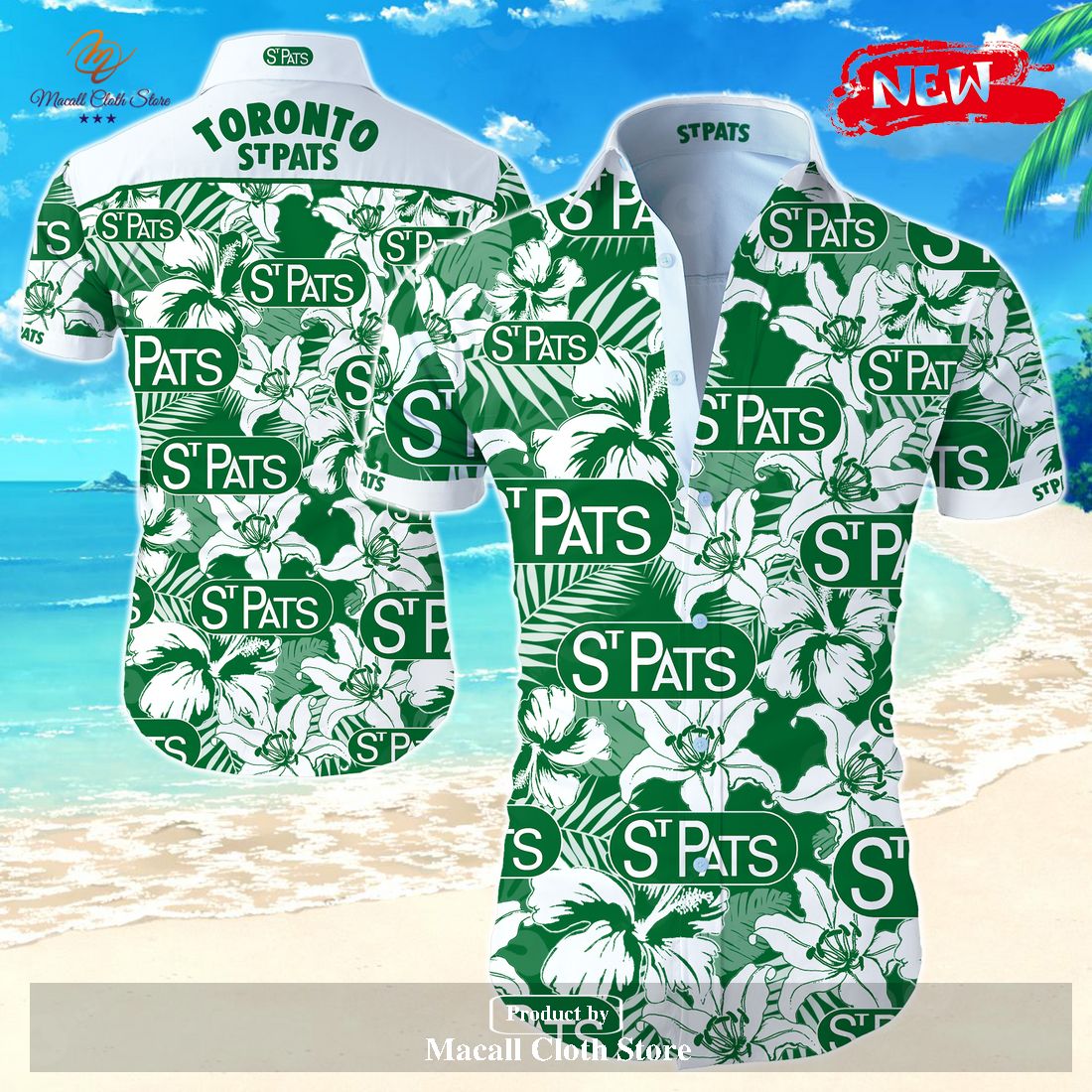 [NEW] Flowering Palm Tree NHL Toronto St. Patricks Hot Summer Hawaiian Shirt and Short