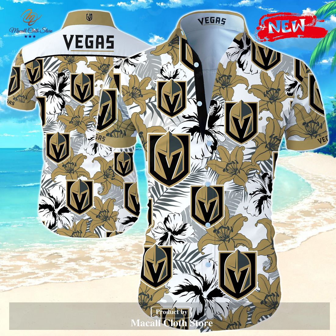 LIMITED] Vegas Golden Knights NHL Hawaiian Shirt And Shorts, New Collection  For This Summer