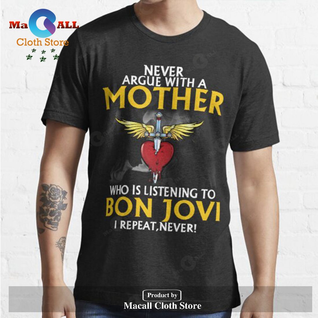 Never Argue With A Mother Who Is Listening To Bon Jovi I Repeat, Never Unisex Classic T-Shirt Hoodie Sweatshirt Never Argue With A Mother Who Is Listening To Bon Jovi I Repeat, Never Unisex Classic T-Shirt Hoodie Sweatshirt
