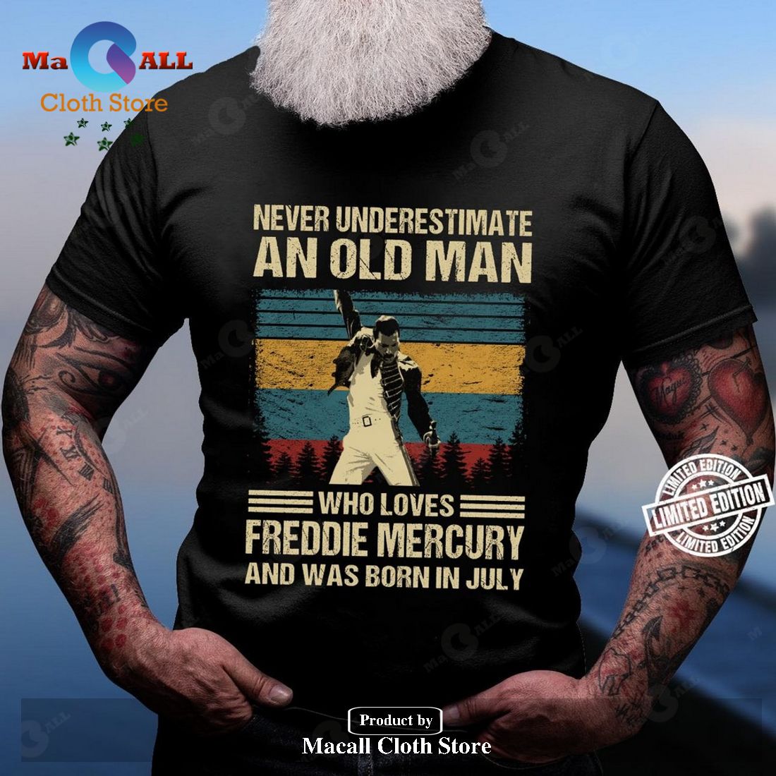 Never underestimate and old man who loves Freddie Mercury and was born in july Unisex Classic T-Shirt Hoodie Sweatshirt Never underestimate and old man who loves Freddie Mercury and was born in july Unisex Classic T-Shirt Hoodie Sweatshirt