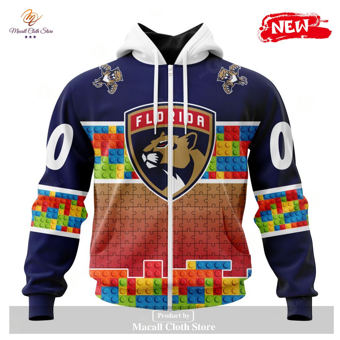 Personalized NHL Florida Panthers Special Design Puzzle Game Gradients Full Color Hoodie Sweatshirt 3D
