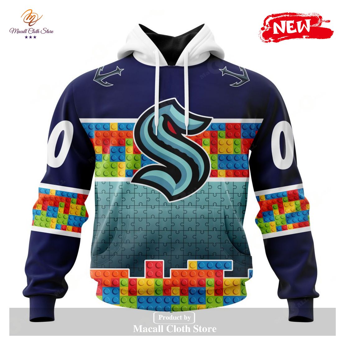 Personalized Nhl Seattle Kraken Special Design Puzzle Game Gradients