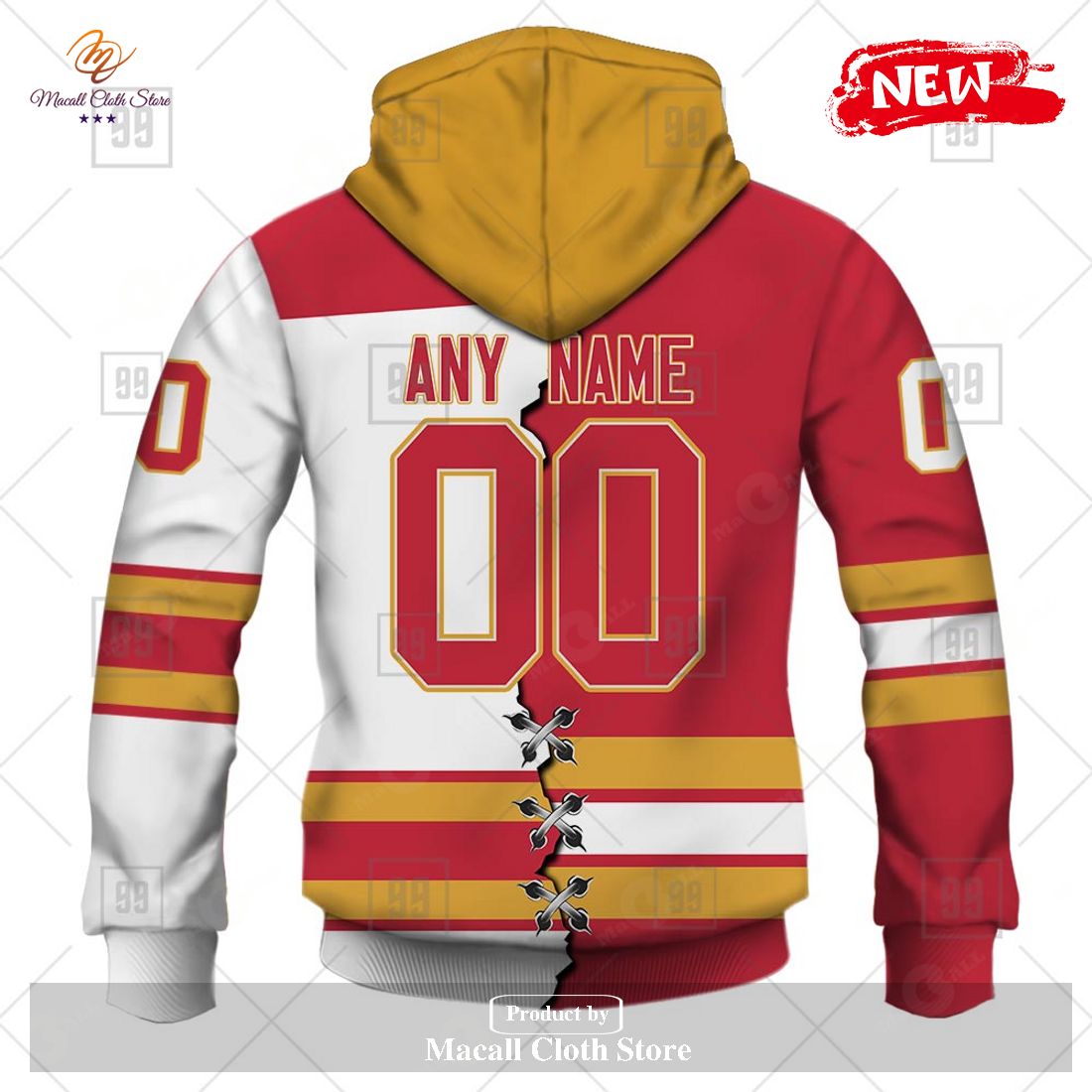 Personalized NHL Calgary Flames Mix Color Jersey 2023 Hoodie Sweatshirt ...