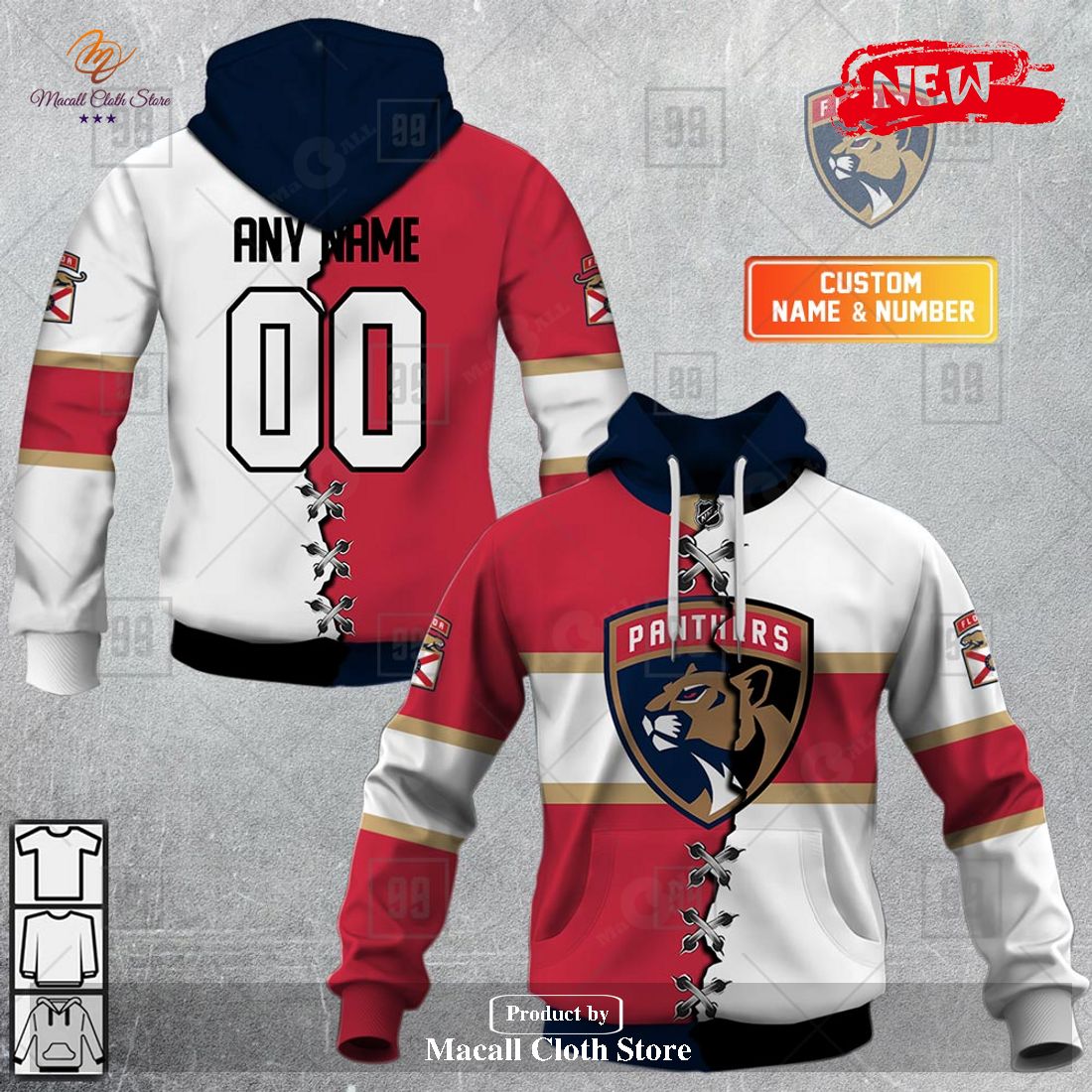 Personalized NHL Florida Panthers Mix Color Jersey 2023 Hoodie ...