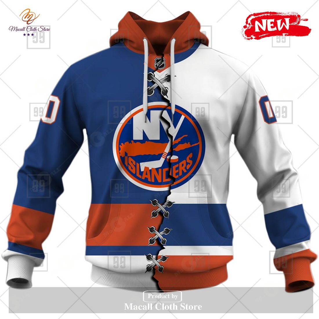 Personalized NHL New York Islanders Mix Color Jersey 2023 Hoodie Sweatshirt 3D