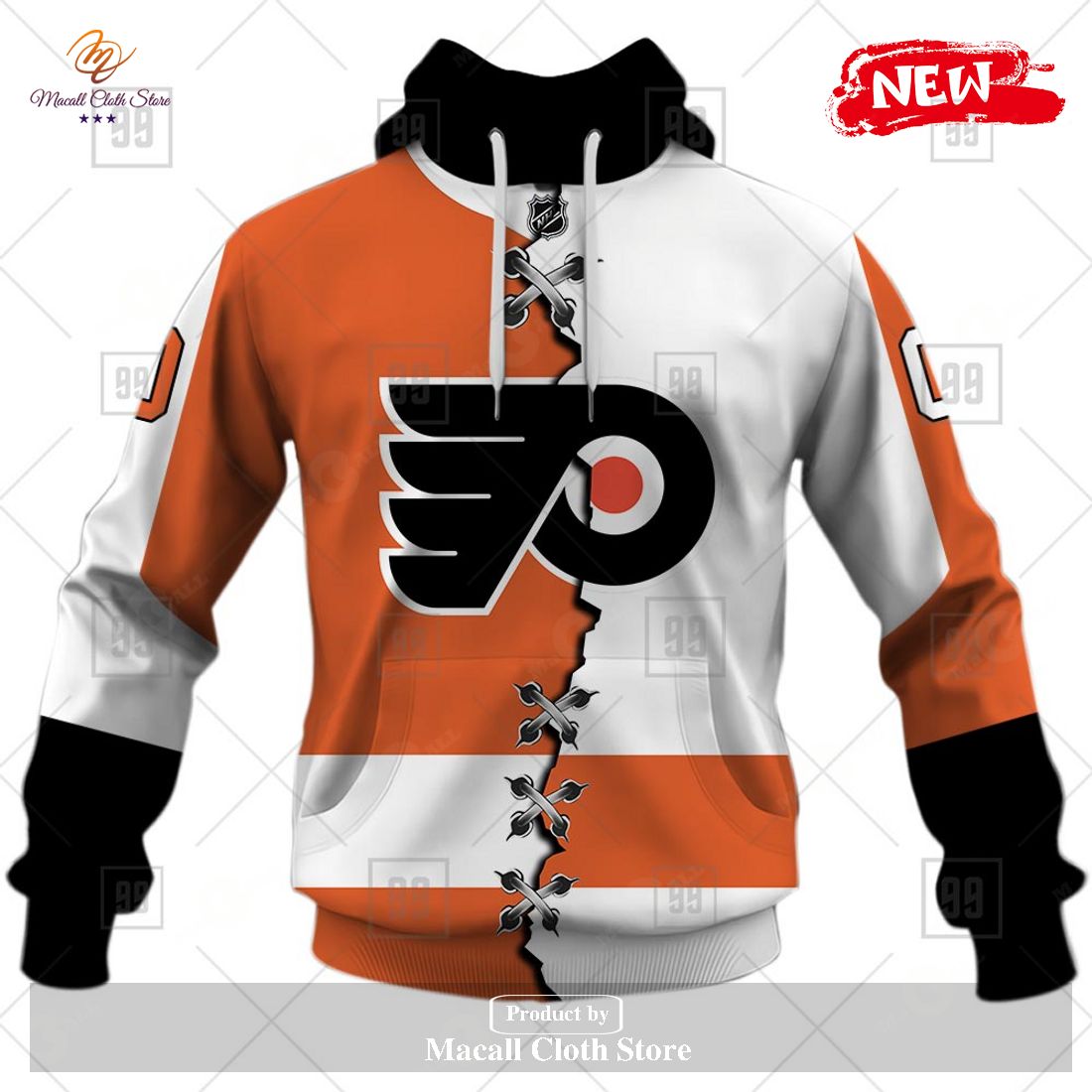 Personalized NHL Philadelphia Flyers Mix Color Jersey 2023 Hoodie Sweatshirt 3D