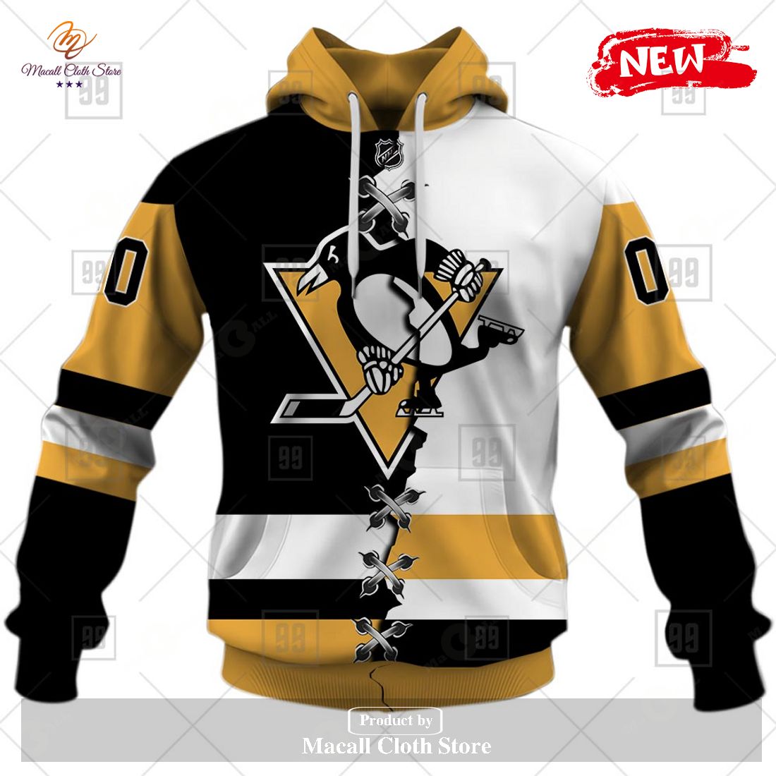 Personalized NHL Pittsburgh Penguins Mix Color Jersey 2023 Hoodie Sweatshirt 3D