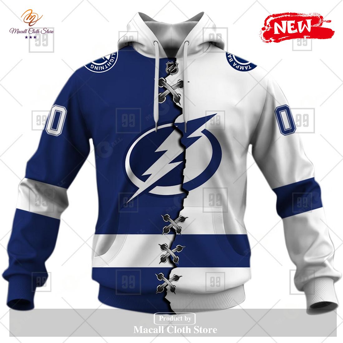 Personalized NHL Tampa Bay Lightning Mix Color Jersey 2023 Hoodie Sweatshirt 3D