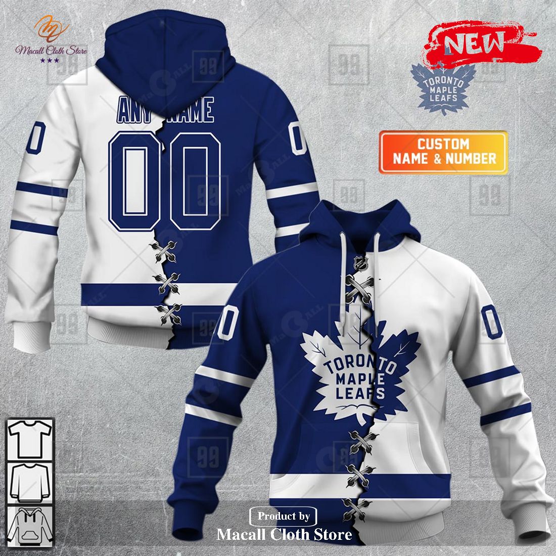 Personalized NHL Toronto Maple Leafs Mix Color Jersey 2023 Hoodie Sweatshirt 3D