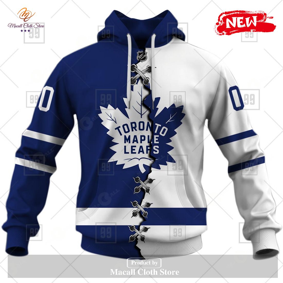 Personalized NHL Toronto Maple Leafs Mix Color Jersey 2023 Hoodie Sweatshirt 3D