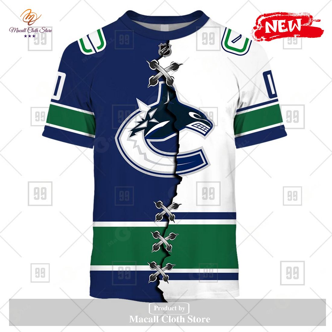 Personalized NHL Vancouver Canucks Mix Jersey 2023 3D Hoodie