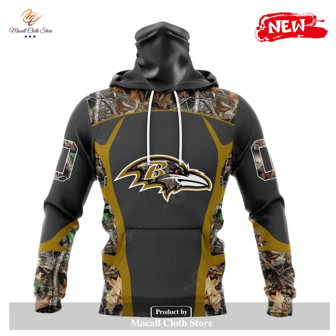 NFL Baltimore Ravens Special Camo Fishing Hoodie Sweatshirt 3D