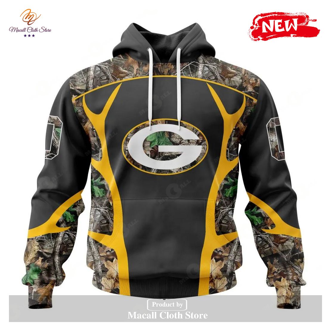 Personalized NFL Green Bay Packers Special Camo Hunting Black Design Hoodie Sweatshirt 3D Personalized NFL Green Bay Packers Special Camo Hunting Black Design Hoodie Sweatshirt 3D