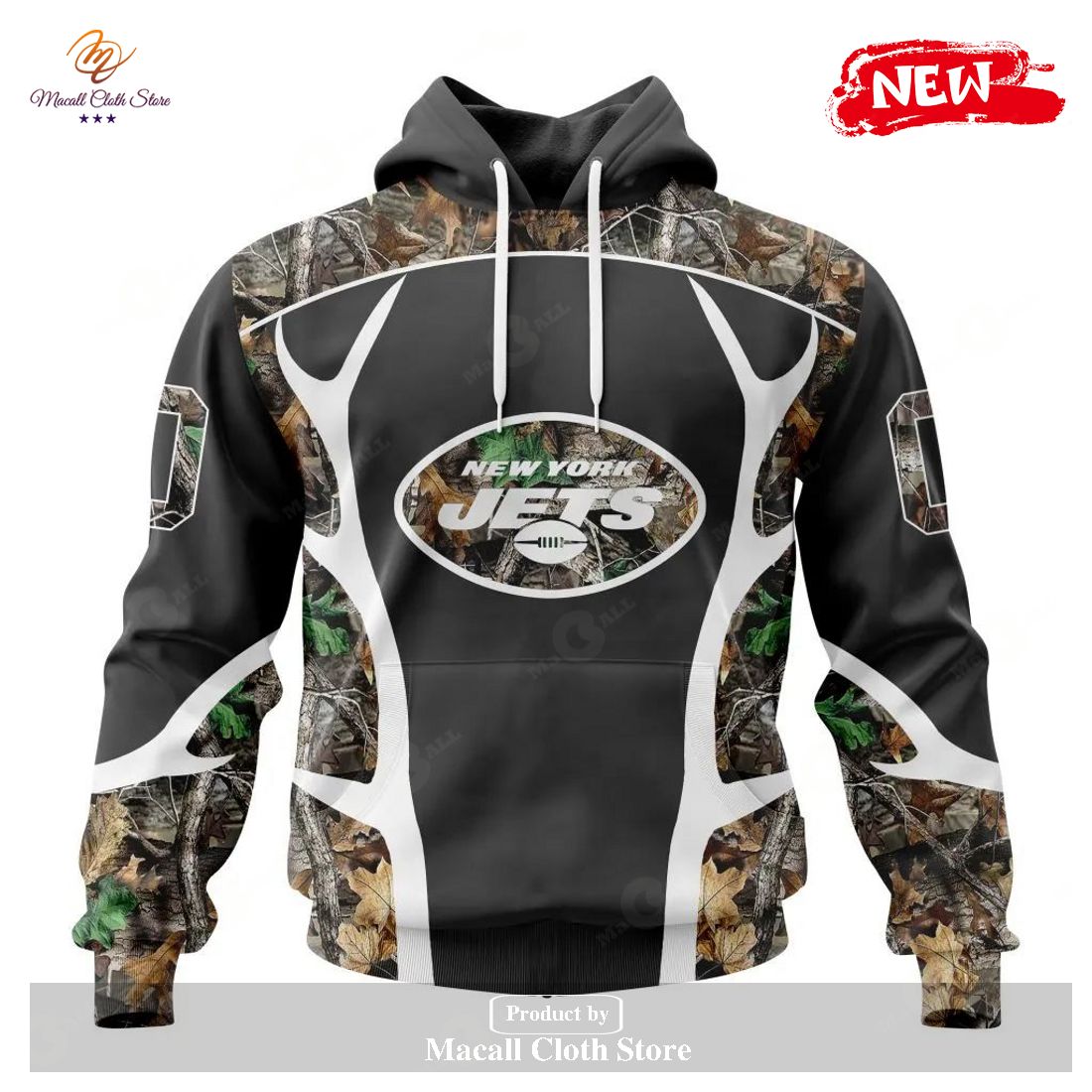 Personalized NFL New York Jets Special Camo Hunting Black Design Hoodie Sweatshirt 3D Personalized NFL New York Jets Special Camo Hunting Black Design Hoodie Sweatshirt 3D