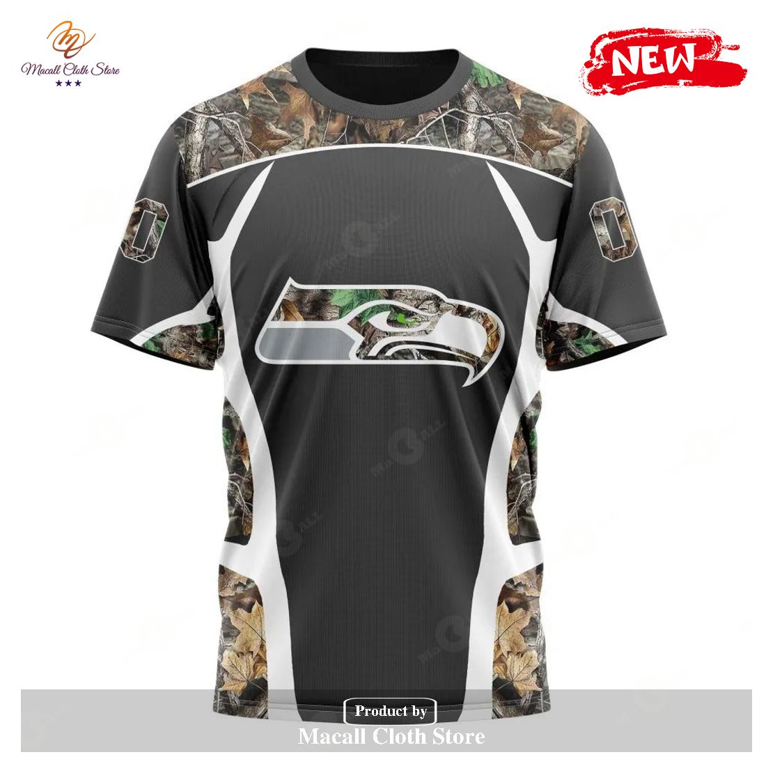 NFL Seattle Seahawks Special Camo Realtree Hunting All Over Print 3D Shirt