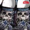 [NEW] Dallas Cowboys team Skull Rubber Crocs Crocband Clogs Comfy Footwear