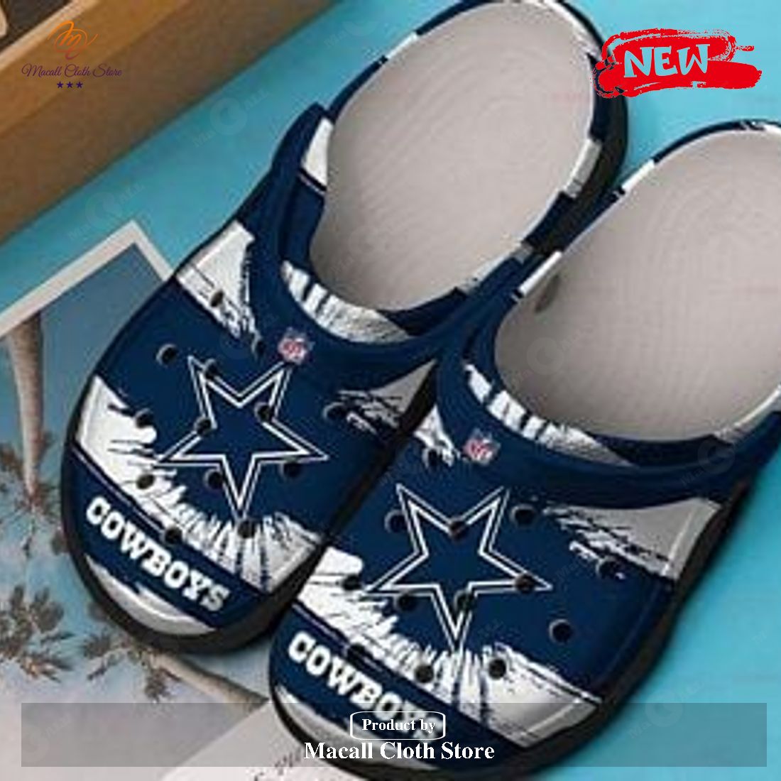 [NEW] Dallas Crocs Cowboy Crocband Clog Comfortable Classic Clog Water Shoes Comfortable For Mens And Womens