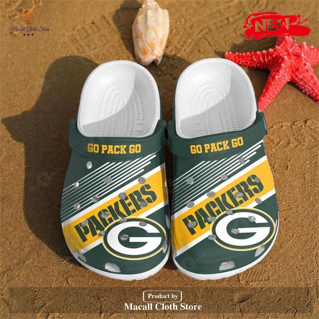[NEW] Green Bay Packers Go Pack Gift For Fan Crocs Crocband Clogs Comfy Footwear
