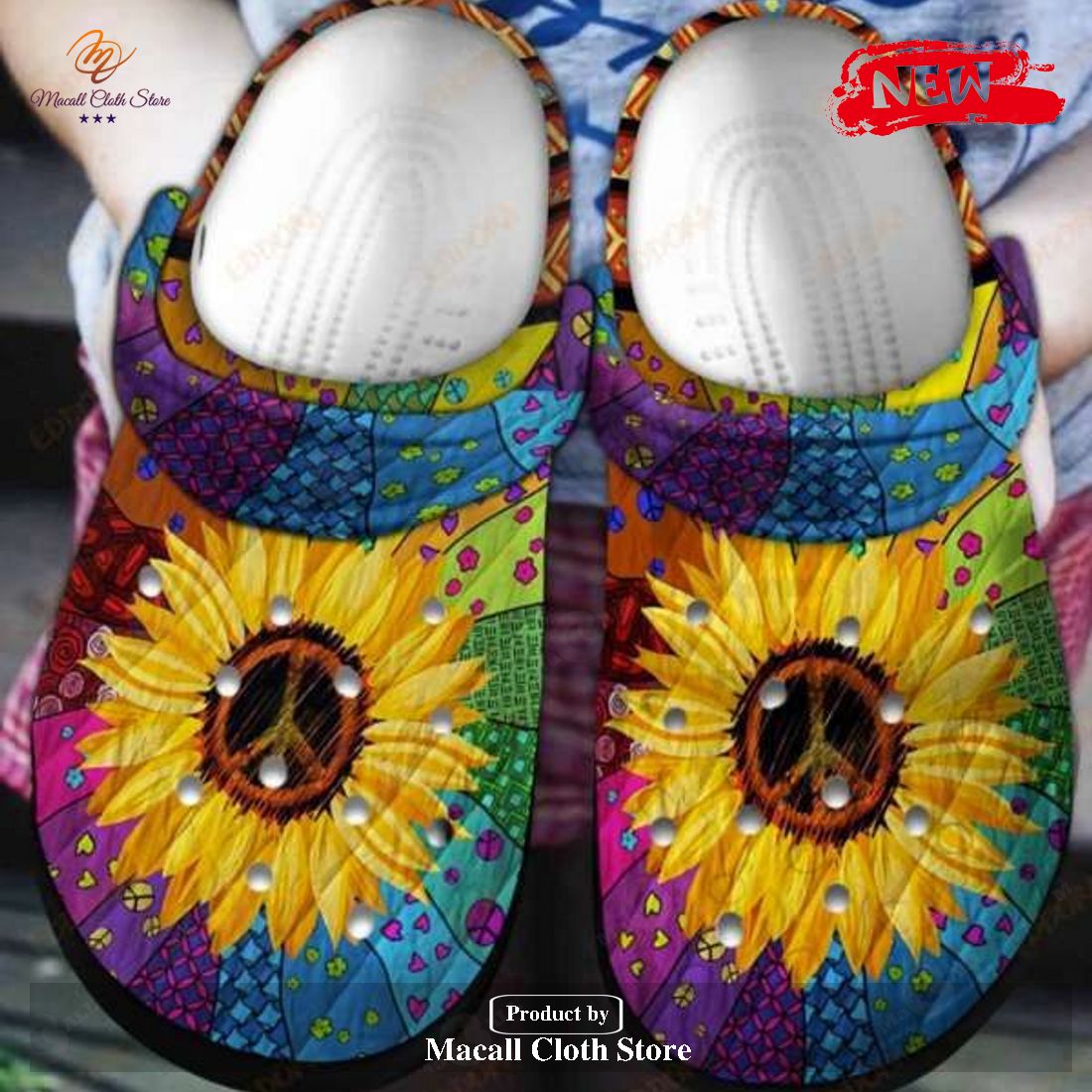 [NEW] Hippie Sunflower For Man and Women Crocs Clog Shoes