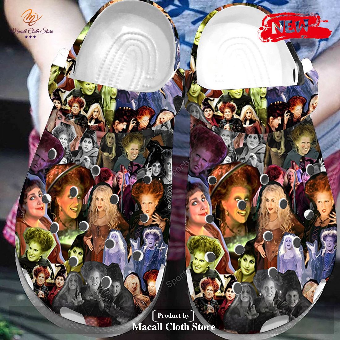 [NEW] Hocus Pocus witch characters Halloween Crocs Classic Clog Shoes