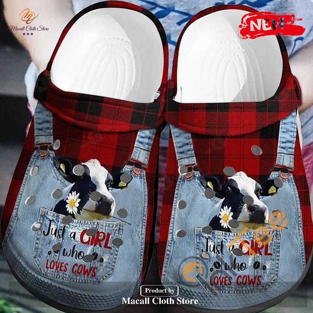 [NEW] Just a girl who loves cows farmer For Man and Women Crocs Classic Clog Shoes